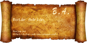 Botár Adrián névjegykártya